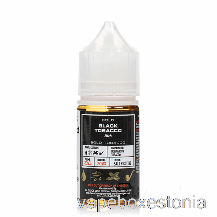 Vape Box Estonia Must Tubakas - Bsx Soolasari - 30ml 50mg